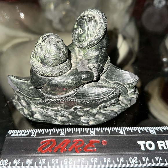 A Wolf Original Art Sculpture Handmade
Canada Soapstone Eskimo Couple
Canoe - Picture 3 of 6